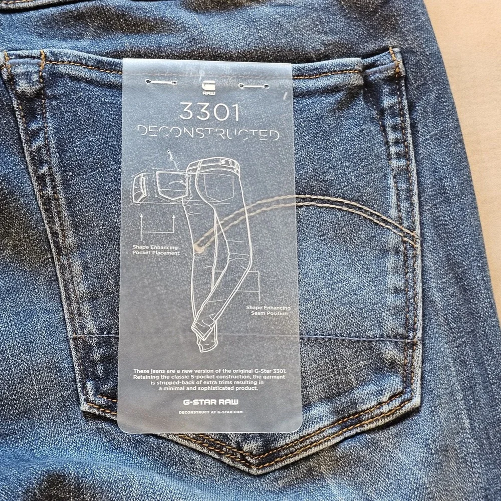 G-STAR RAW JEANS‎ 3301 Size 29 x 30 D-Mid Super Skinny Deconstructed NWT WOMEN'S